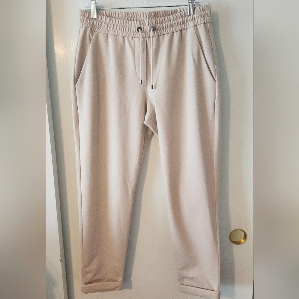 Brunello Cucinelli Tailored Cuffed Sweatpants Beige Medium